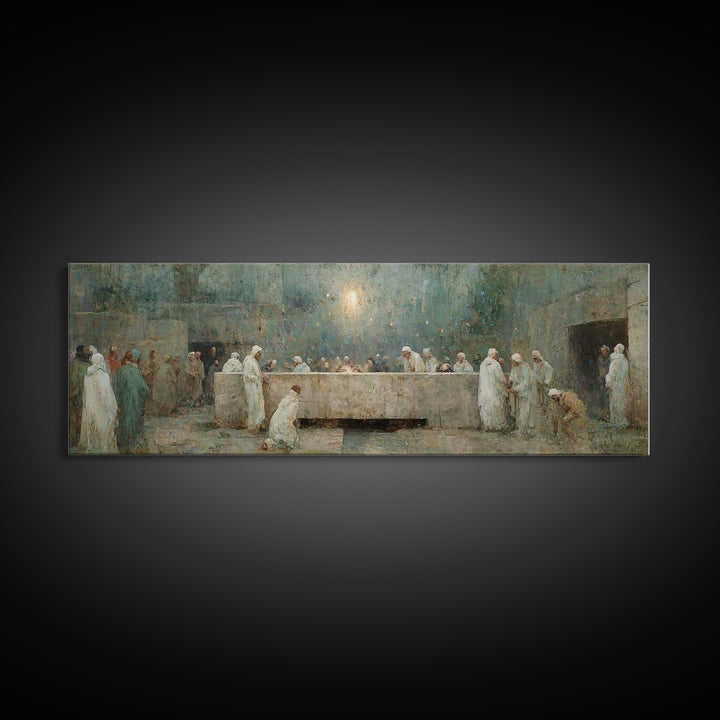 Tomb Of Light, Framed Canvas Print, Christian Art Canvas, Christian Wall Art, Panoramic Art, Christian Art, Christian Gift