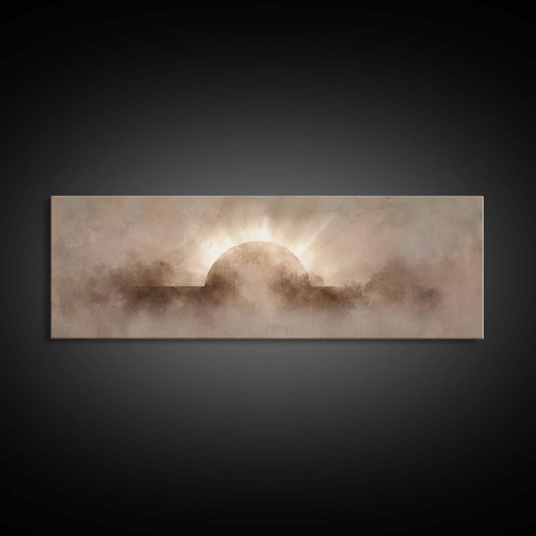 He Is Risen – Framed Canvas Print – Christian Wall Art – Christian Art Canvas – Panoramic Print – Christian Art – Christian Gift