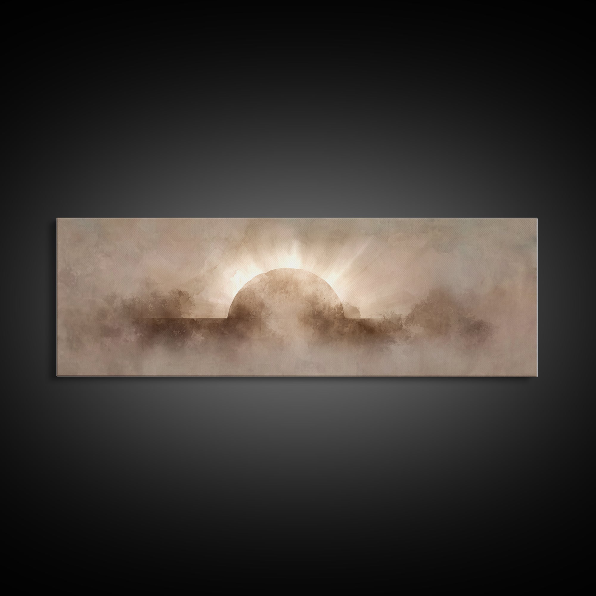 He Is Risen – Framed Canvas Print – Christian Wall Art – Christian Art Canvas – Panoramic Print – Christian Art – Christian Gift
