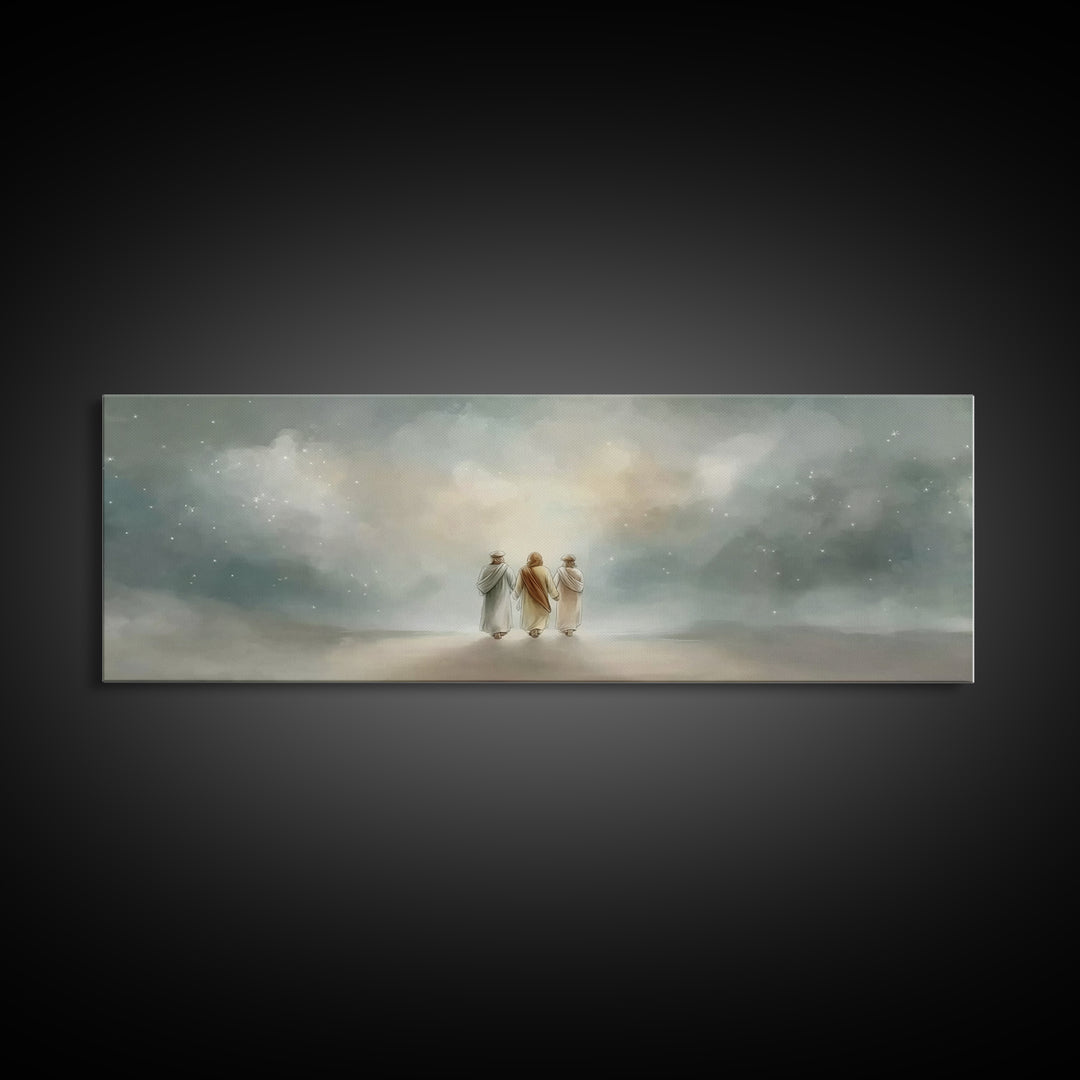 Guided By Glory | Framed Canvas Print | Christian Wall Art | Christian Art Canvas | Panoramic Art | Christian Art Gift | Christmas Wall Art