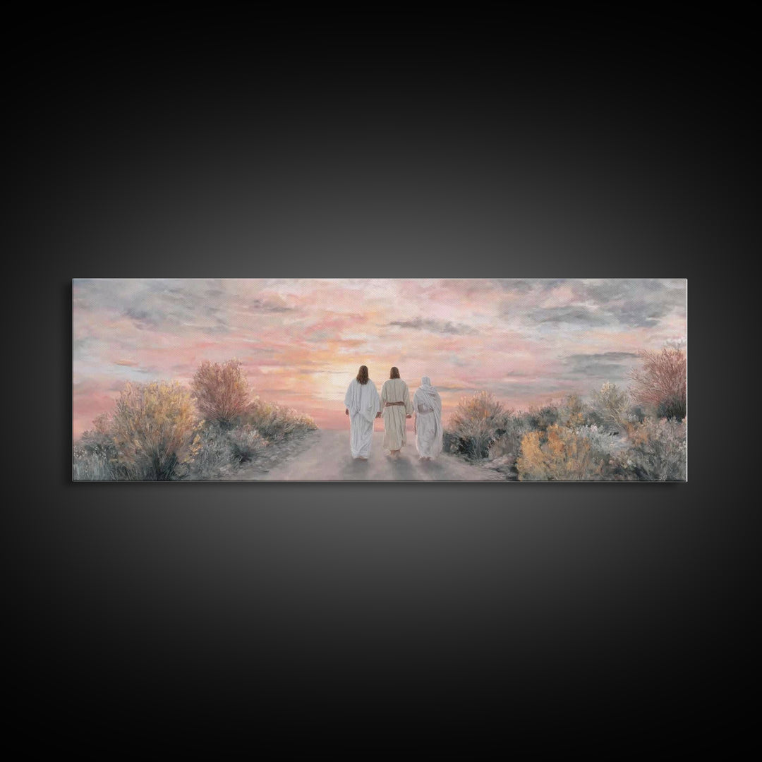 Nativity Star Rising, Framed Canvas Print, Christian Wall Art, Christian Art Canvas, Panoramic Painting, Christmas Art, Christian Christmas
