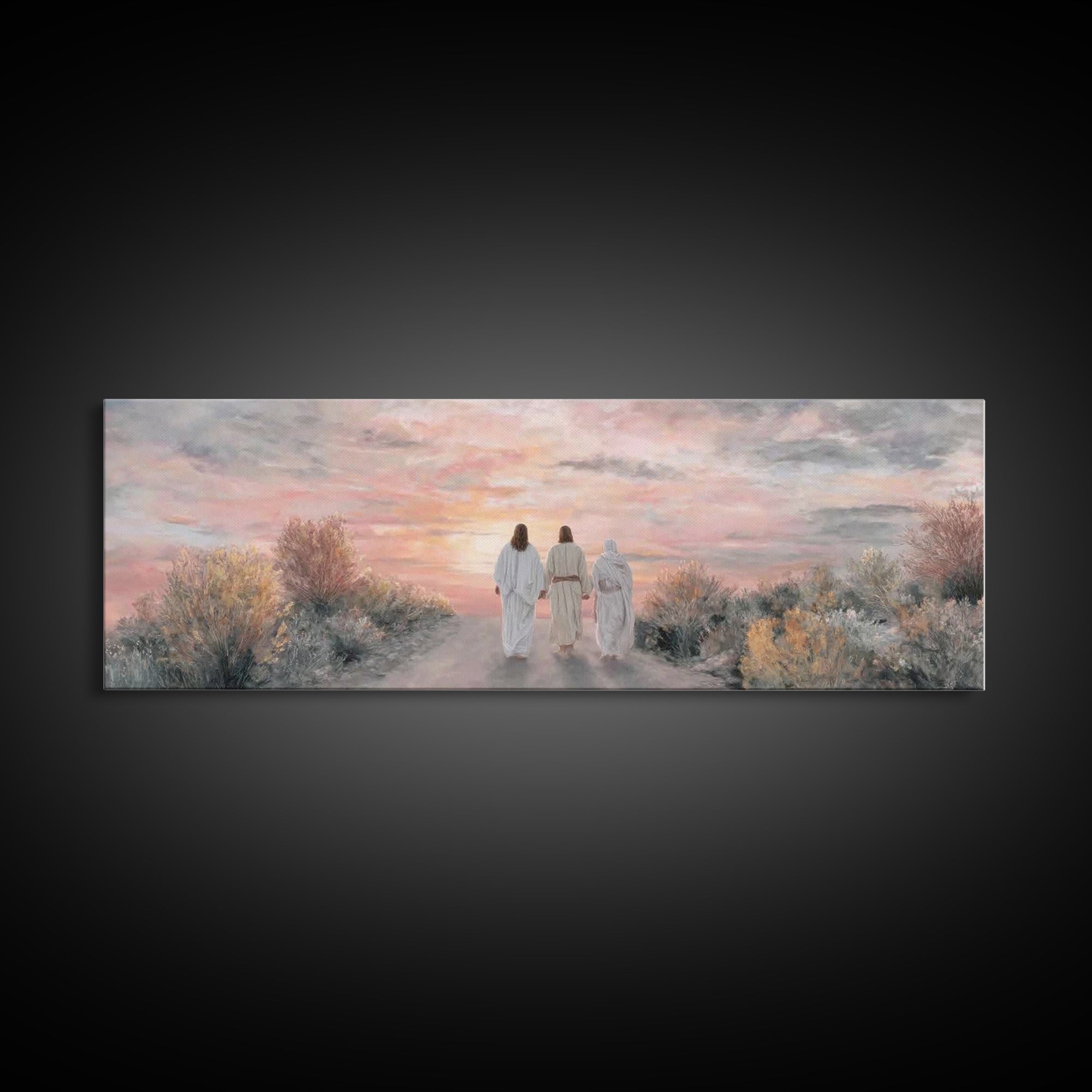 Nativity Star Rising, Framed Canvas Print, Christian Wall Art, Christian Art Canvas, Panoramic Painting, Christmas Art, Christian Christmas