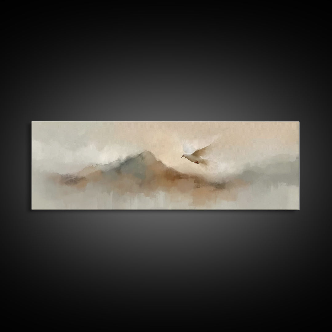 Dawnflight Grace – Framed Canvas Print – Christian Art Canvas – Christian Wall Art – Panoramic Wall Art – Christian Painting