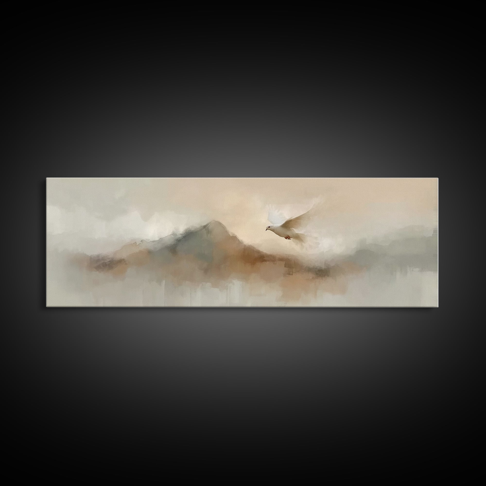 Dawnflight Grace – Framed Canvas Print – Christian Art Canvas – Christian Wall Art – Panoramic Wall Art – Christian Painting