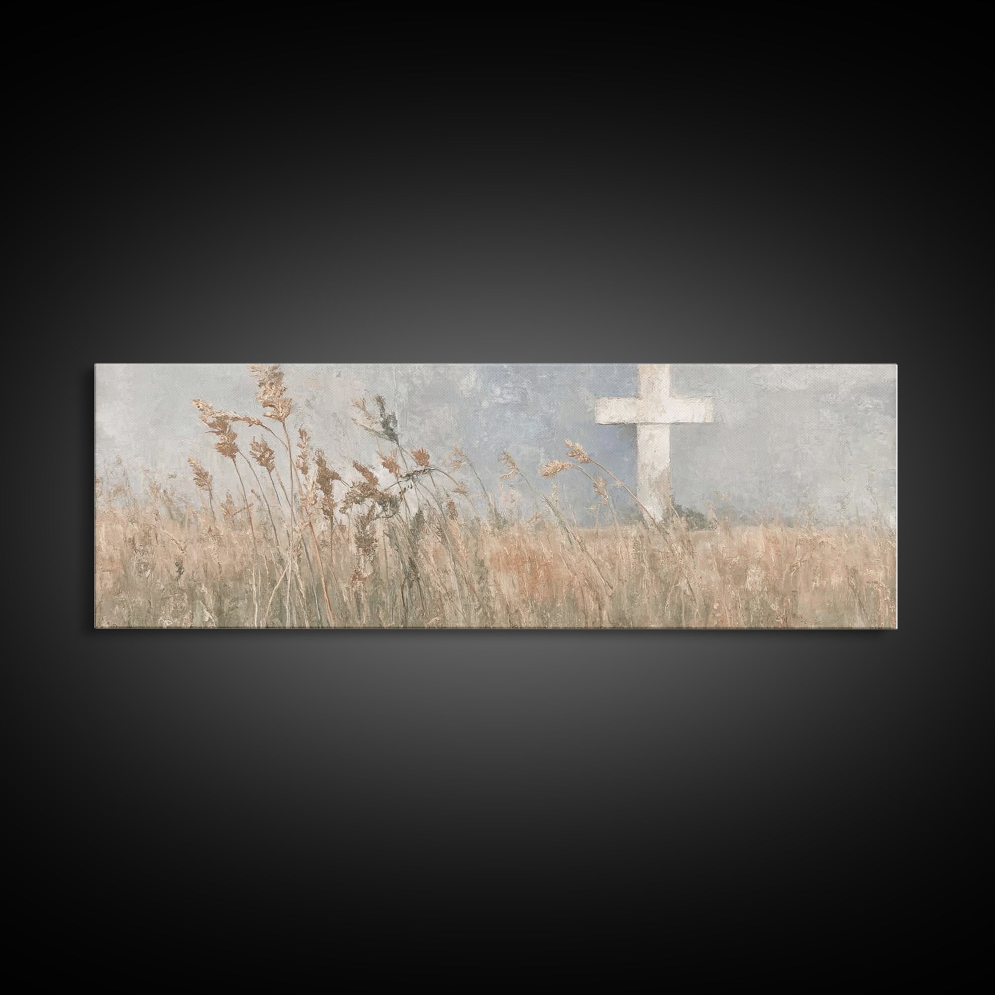 Harvest Of Faith, Framed Canvas Print, Christian Art Canvas, Christian Wall Art, Panoramic Print, Christian Decorations