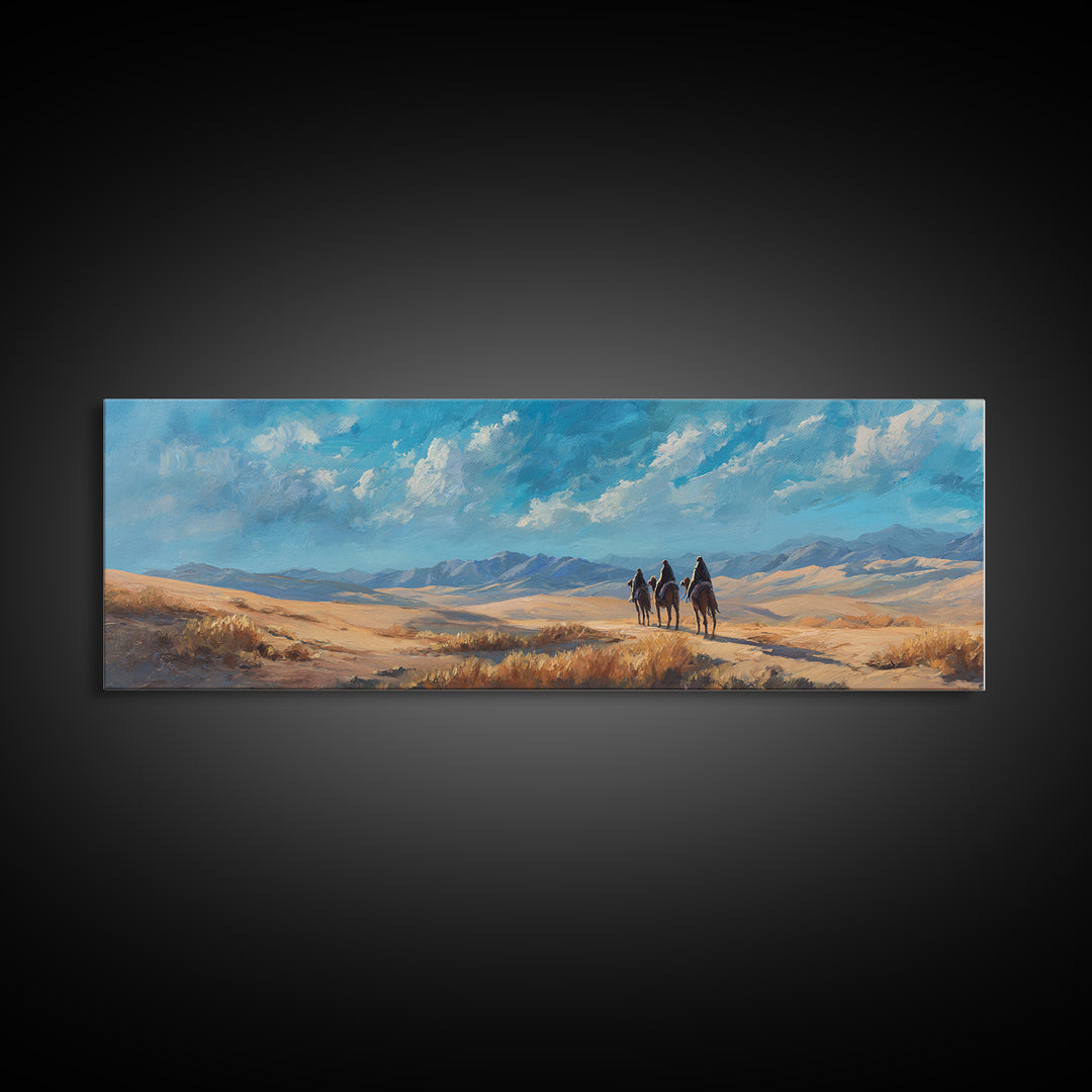 Holy Caravan – Framed Canvas Print – Christian Art Canvas – Jesus Painting – Panoramic Painting – Christian Wall Art