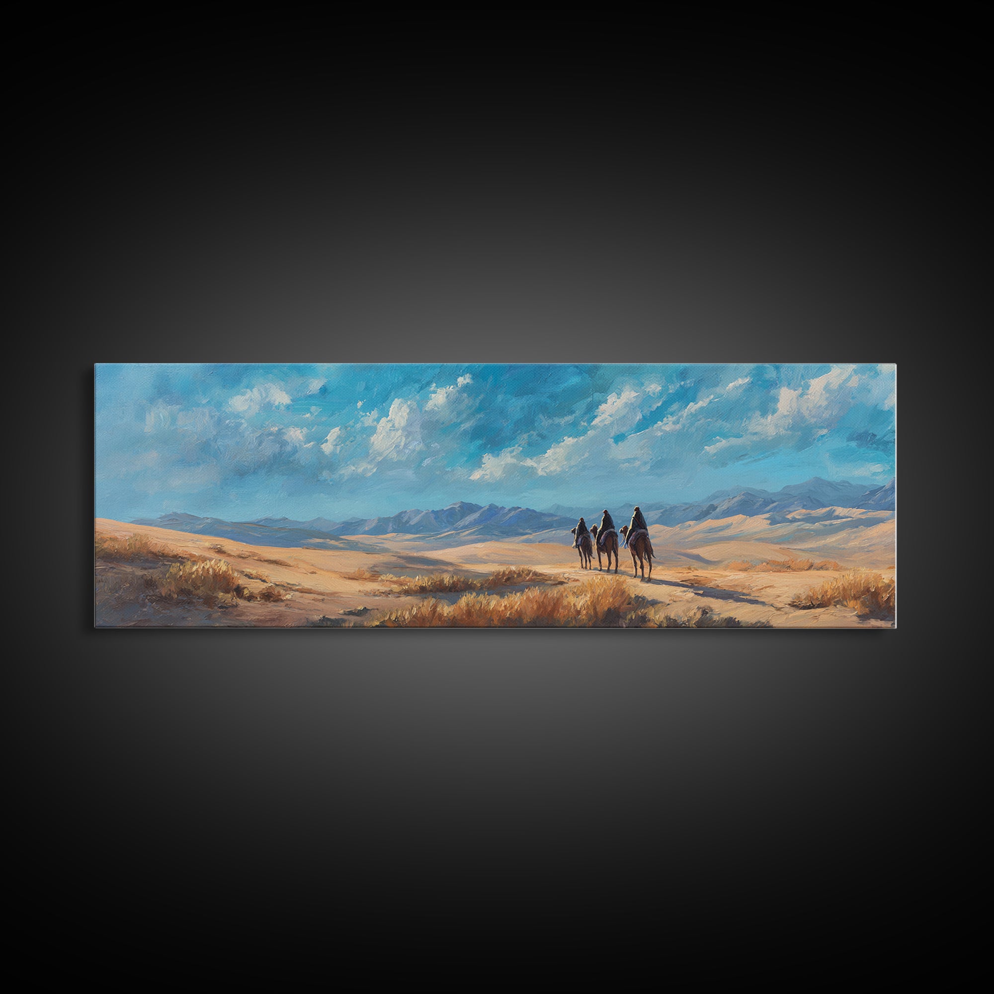 Holy Caravan – Framed Canvas Print – Christian Art Canvas – Jesus Painting – Panoramic Painting – Christian Wall Art