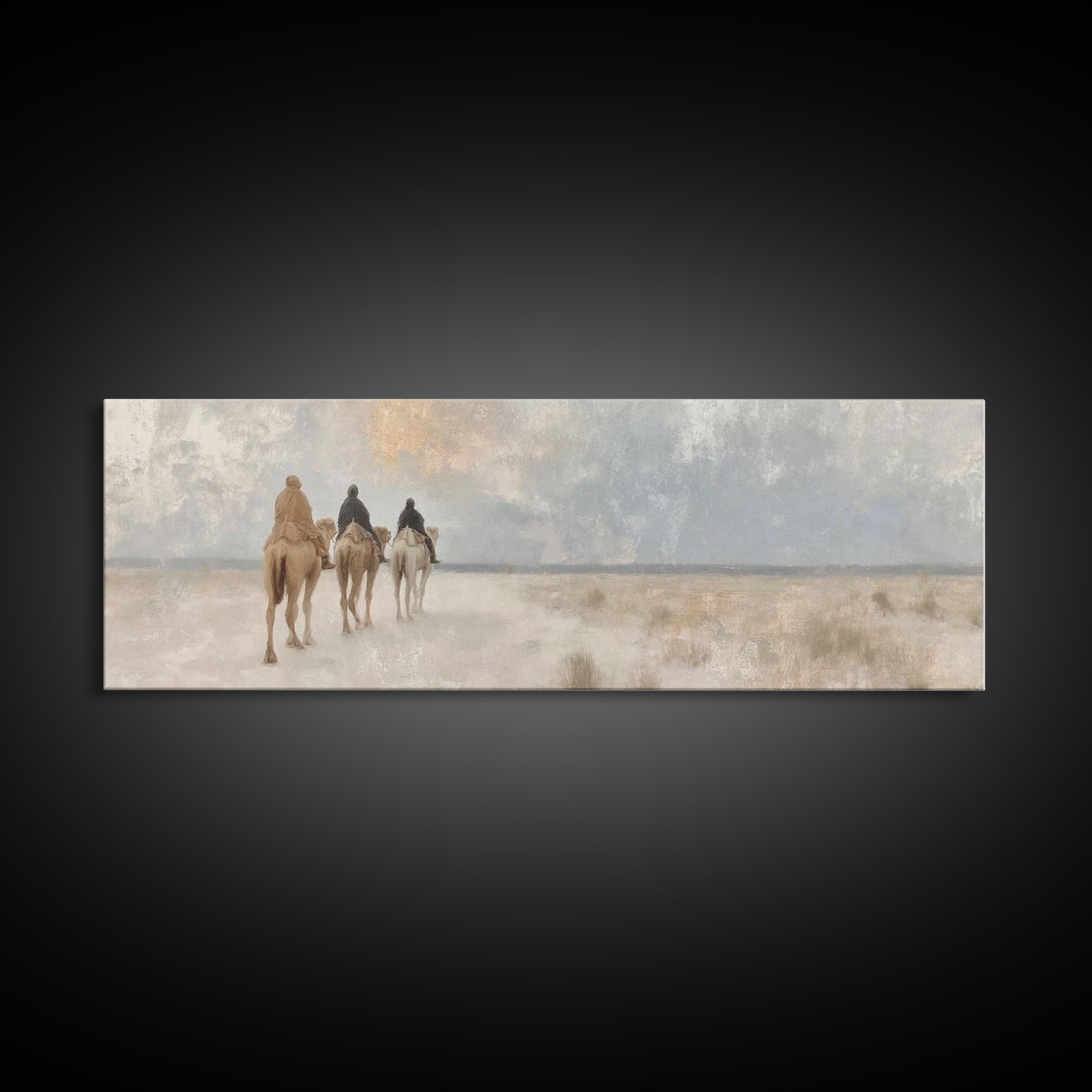 Crescent Promise – Framed Canvas Print – Panoramic Art – Christian Wall Art – Christian Art Canvas – Jesus Painting
