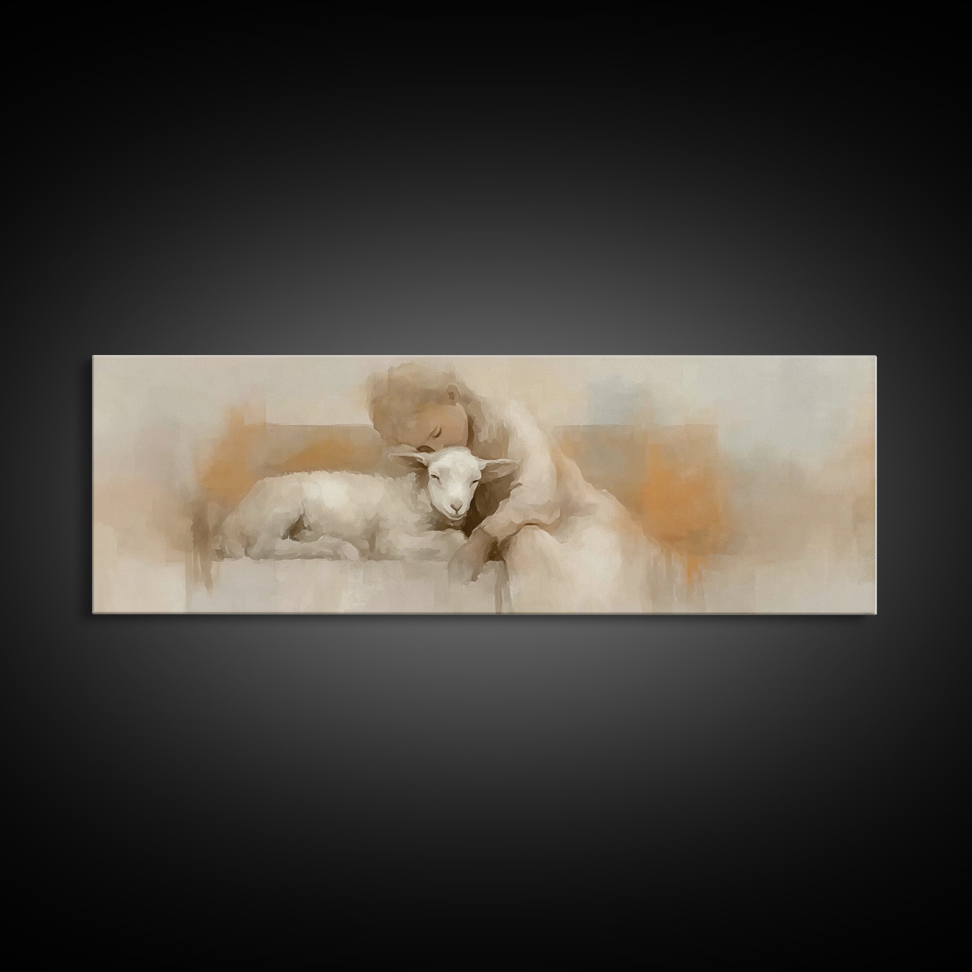 Holy Innocence | Framed Canvas Print | Christian Art | Panoramic Frame | Christian Christmas Art | Framed Christian Art | Christian Paintin