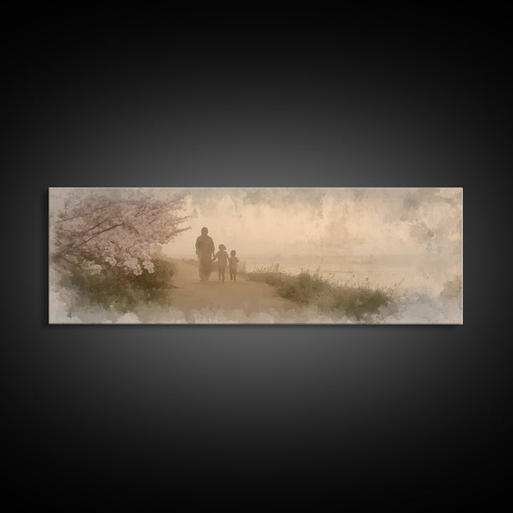 Guiding Light | Framed Canvas Print | Christian Art Canvas | Panoramic Art | Jesus Painting | Modern Christian Art | Christmas Wall Art