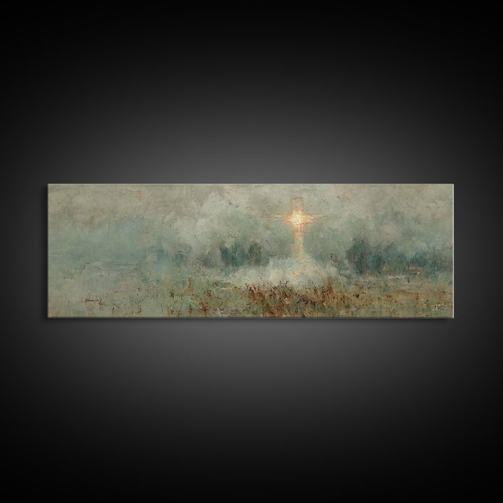 Radiant Salvation – Framed Canvas Print – Christian Wall Art – Christian Art Canvas – Jesus Painting – Christian Christmas Art – Panoramic