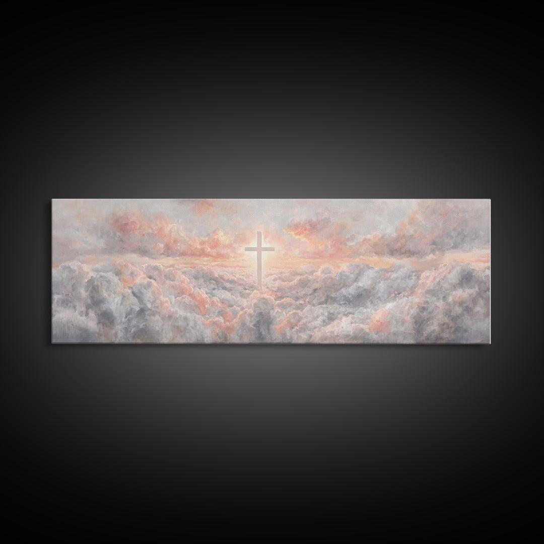 Dawn Of Renewal | Framed Canvas Print | Christian Wall Art | Christian Art Canvas | Christian Painting | Christmas Art Prints | Panoramic P