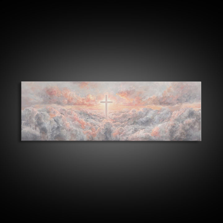 Dawn Of Renewal | Framed Canvas Print | Christian Wall Art | Christian Art Canvas | Christian Painting | Christmas Art Prints | Panoramic P