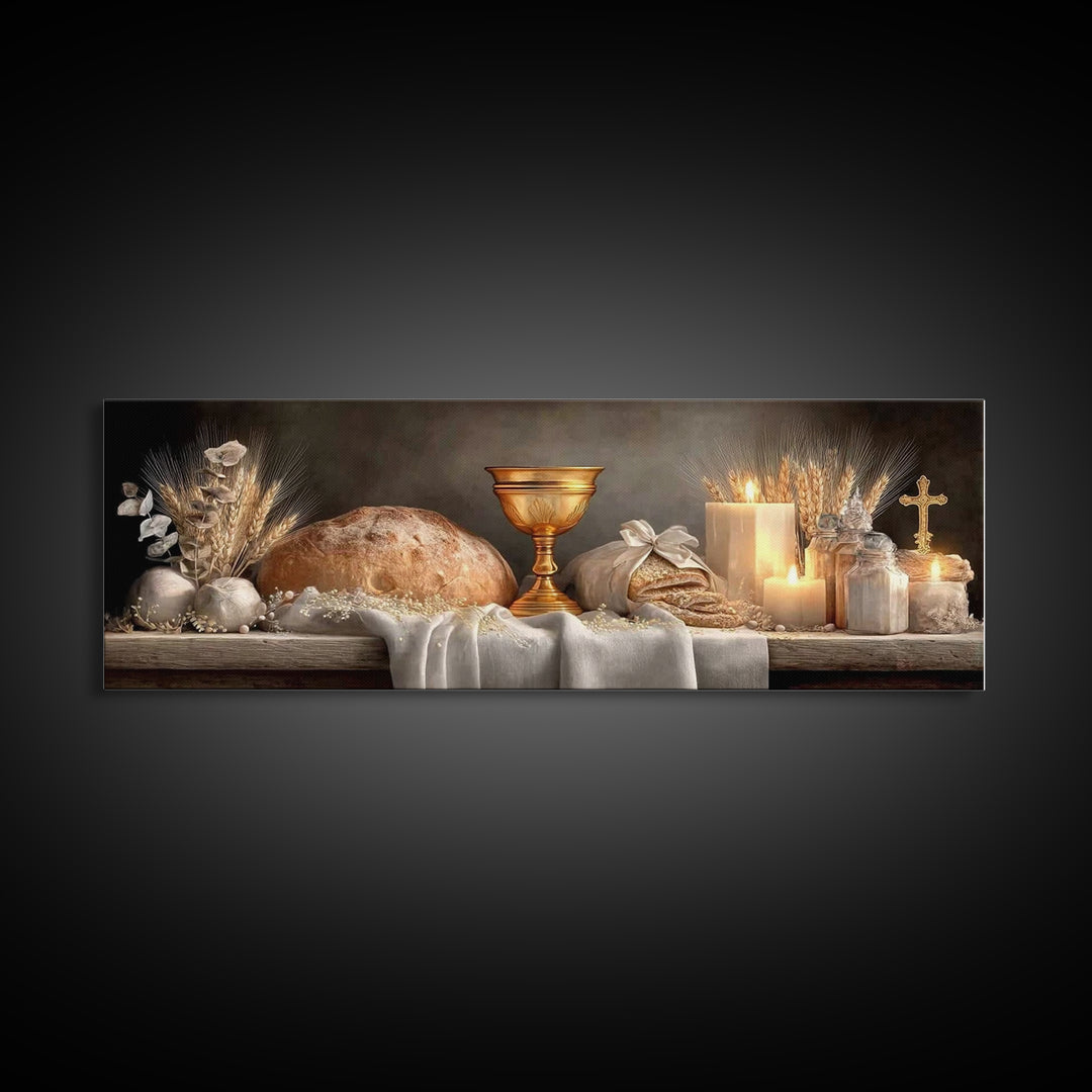 Graceful Harvest | Framed Canvas Print | Christian Wall Art | Christian Christmas Art | Panoramic Print | Christian Art Canvas
