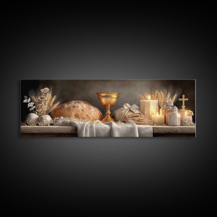 Graceful Harvest | Framed Canvas Print | Christian Wall Art | Christian Christmas Art | Panoramic Print | Christian Art Canvas