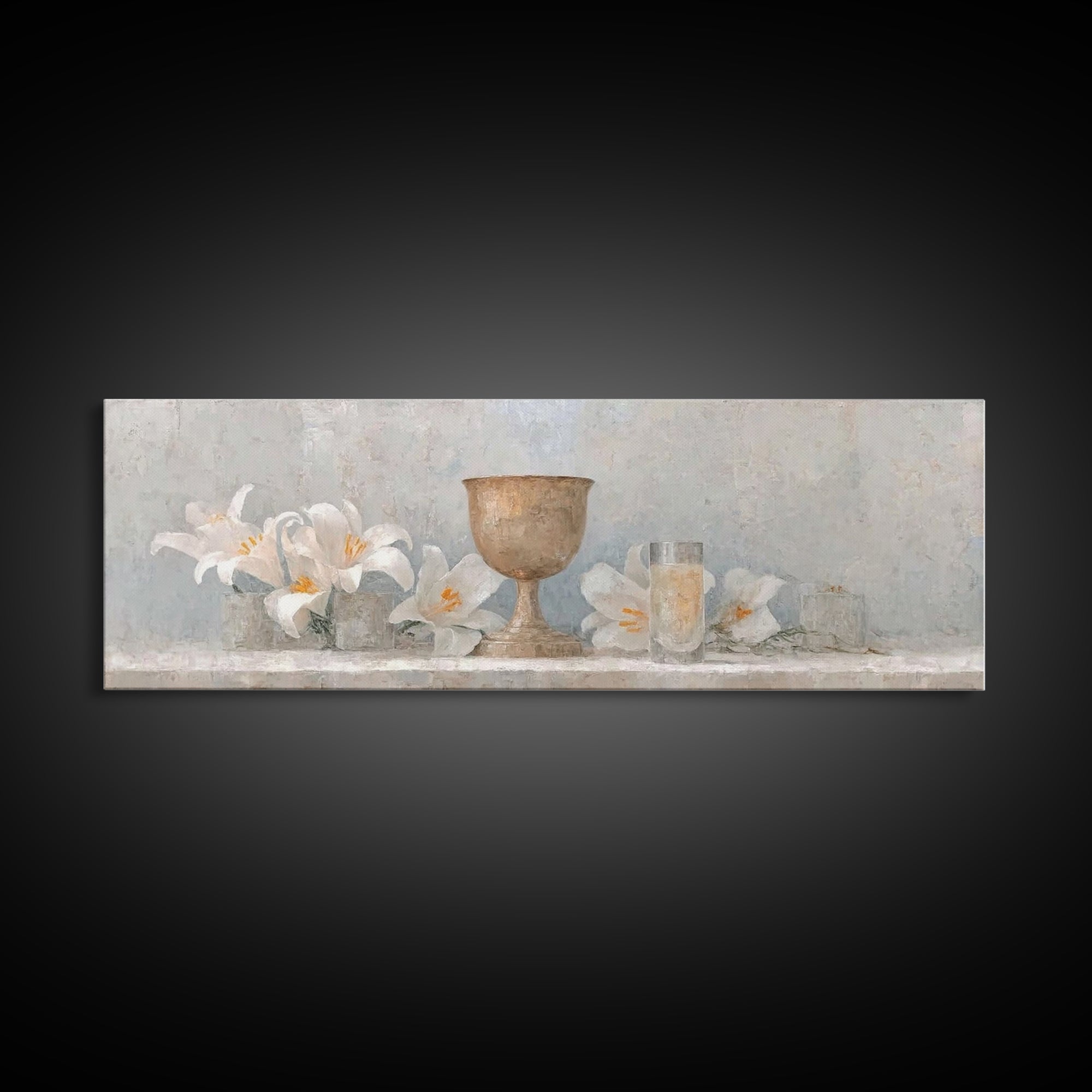 Eternal Bloom | Framed Canvas Print | Christian Art Canvas | Panoramic Frame | Christian Wall Art | Christmas Art