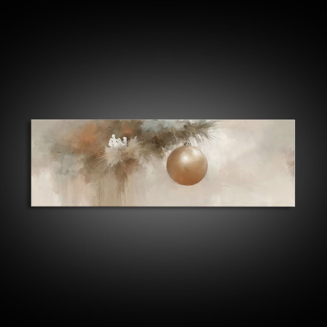 Gentle Advent Calm – Framed Canvas Print – Christmas Art – Panoramic Frame – Christian Wall Art – Modern Christian Art – Christmas Canvas W