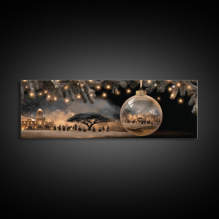 Procession Of Hope | Framed Canvas Print | Christian Art Canvas | Panoramic Print | Christian Wall Art | Modern Christian Painting | Christ