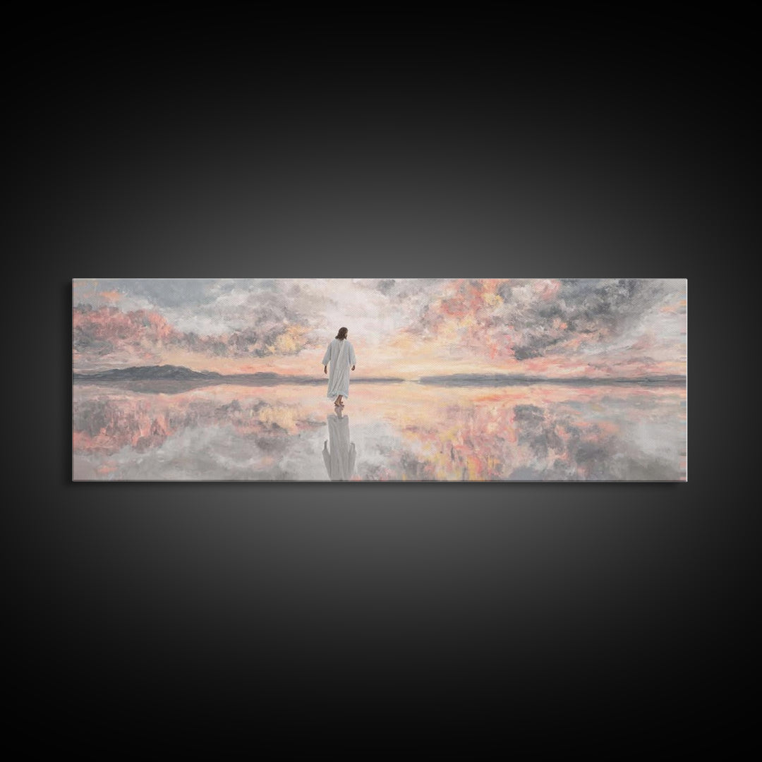 Dawn Of Hope | Framed Canvas Print | Christian Wall Art | Christian Art Canvas | Panoramic Art | Modern Christian Painting