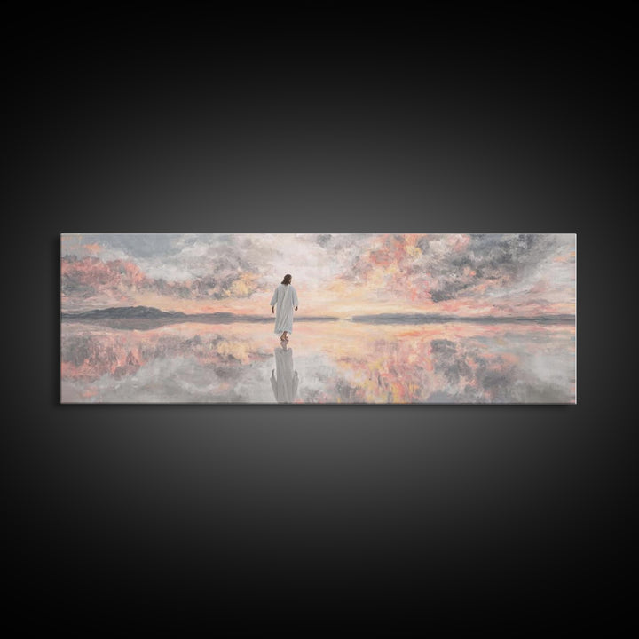 Dawn Of Hope | Framed Canvas Print | Christian Wall Art | Christian Art Canvas | Panoramic Art | Modern Christian Painting