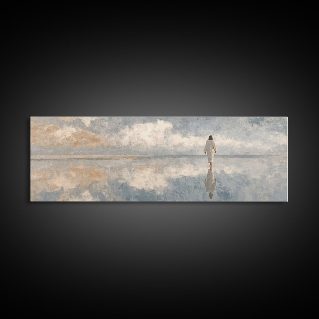 Sky Of Promise – Framed Canvas Print – Panoramic Painting – Christian Wall Art – Jesus Canvas Art – Christian Art Print
