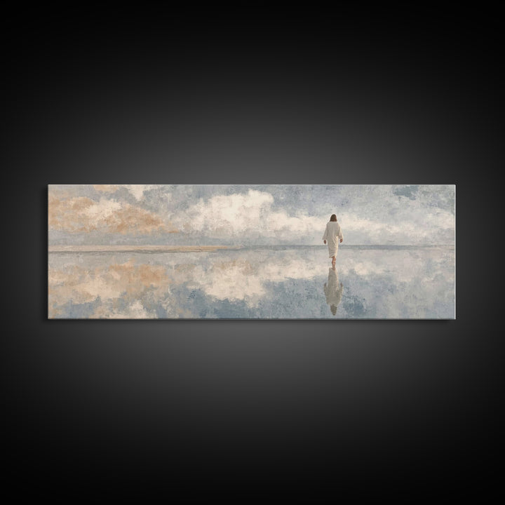 Sky Of Promise – Framed Canvas Print – Panoramic Painting – Christian Wall Art – Jesus Canvas Art – Christian Art Print