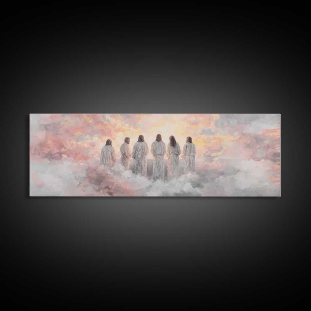 Dawn Of Grace – Framed Canvas Print – Christian Art Canvas – Panoramic Wall Art – Jesus Painting – Christian Christmas Art – Christian Deco