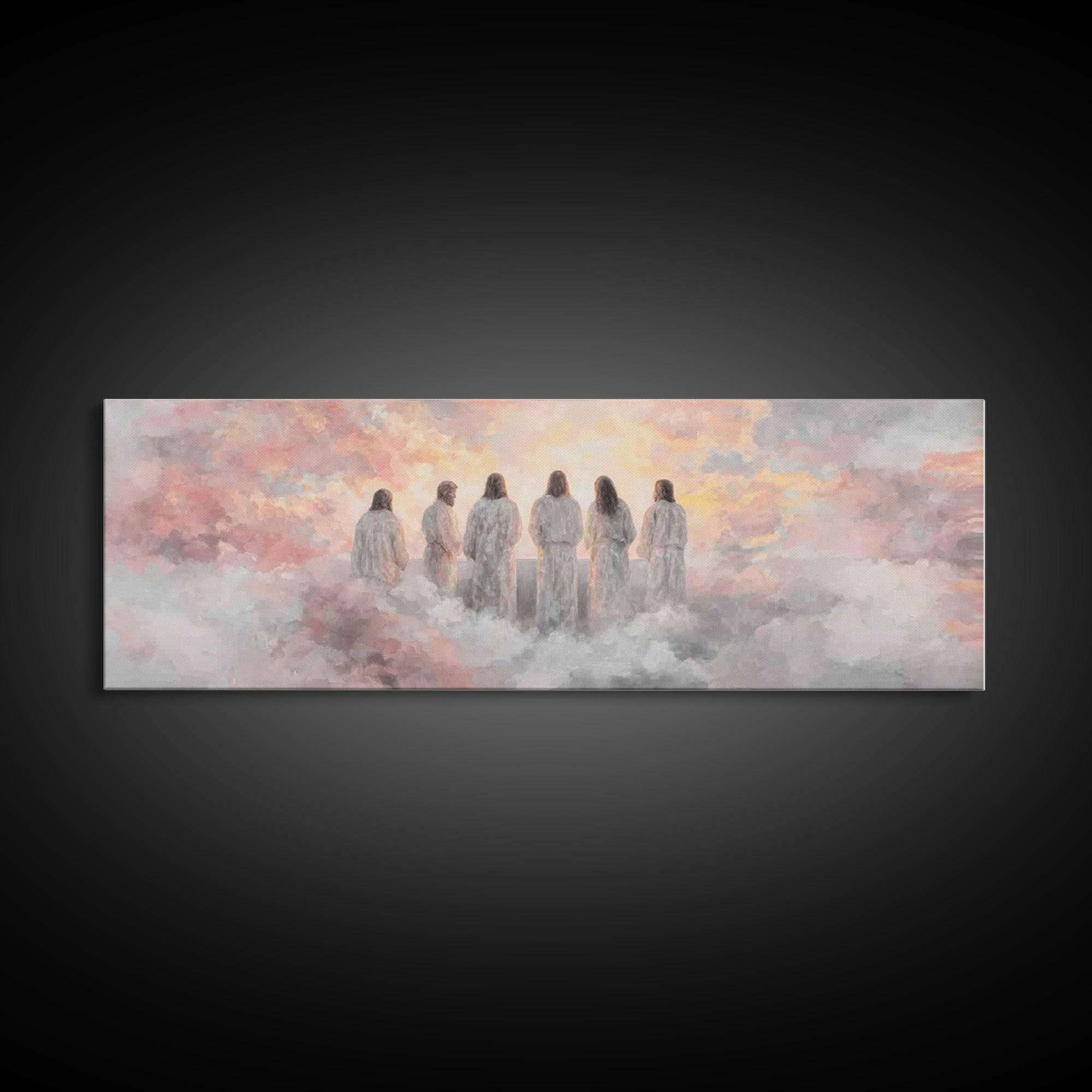 Dawn Of Grace – Framed Canvas Print – Christian Art Canvas – Panoramic Wall Art – Jesus Painting – Christian Christmas Art – Christian Deco