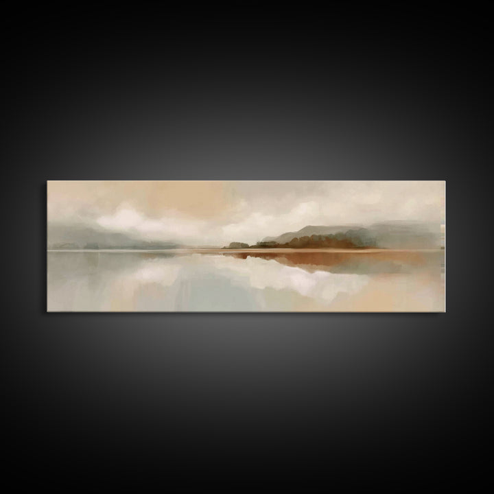 Soft Valley Grace | Framed Canvas Print | Christian Art Work | Panoramic Art | Christian Wall Art | Christian Art Gift | Modern Christian A