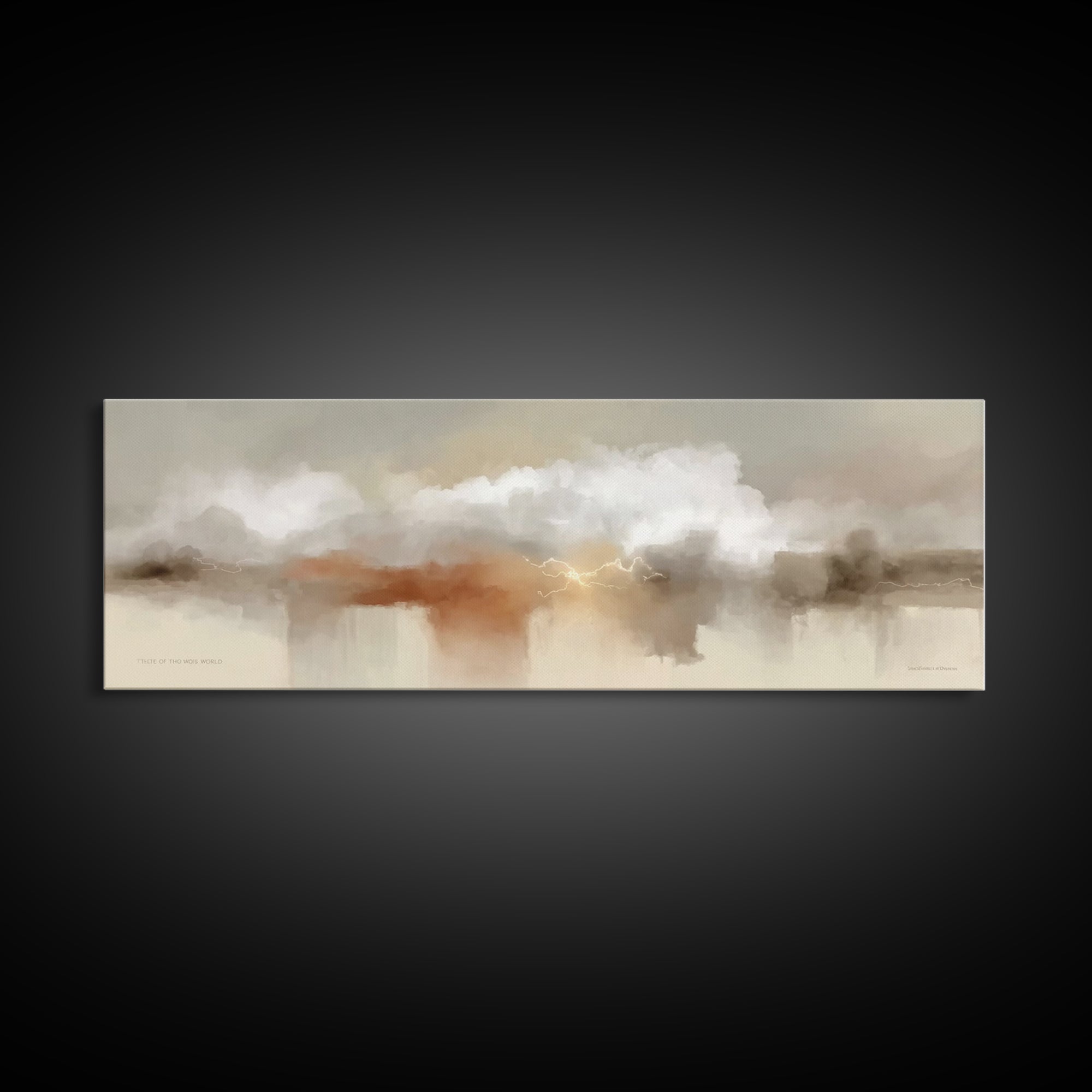 Storm Of Glory | Framed Canvas Print | Christian Art Canvas | Panoramic Painting | Christian Wall Art | Modern Christian Art | Christian Gi
