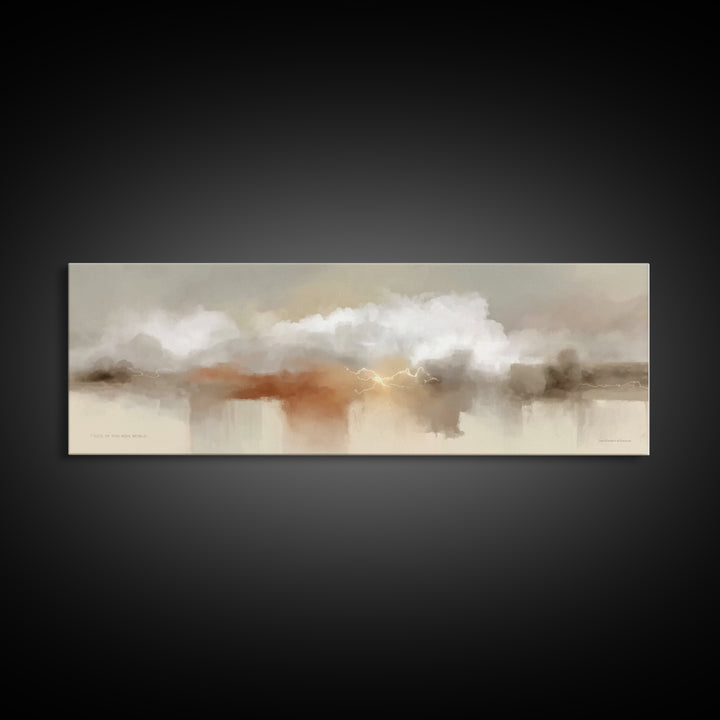Storm Of Glory | Framed Canvas Print | Christian Art Canvas | Panoramic Painting | Christian Wall Art | Modern Christian Art | Christian Gi