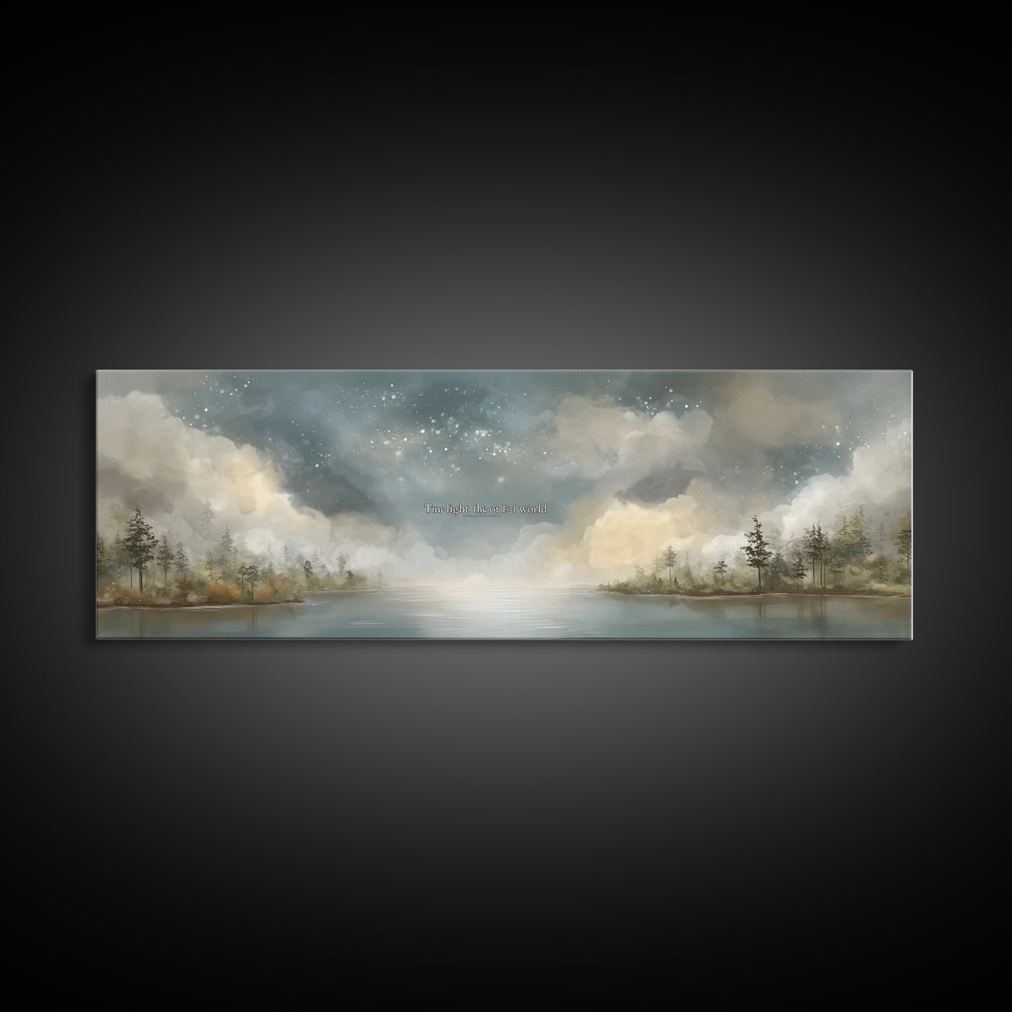 Heaven’s Quiet Light | Framed Canvas Print | Christian Art Work | Panoramic Wall Art | Christian Art Canvas | Christian Decor | Christmas A
