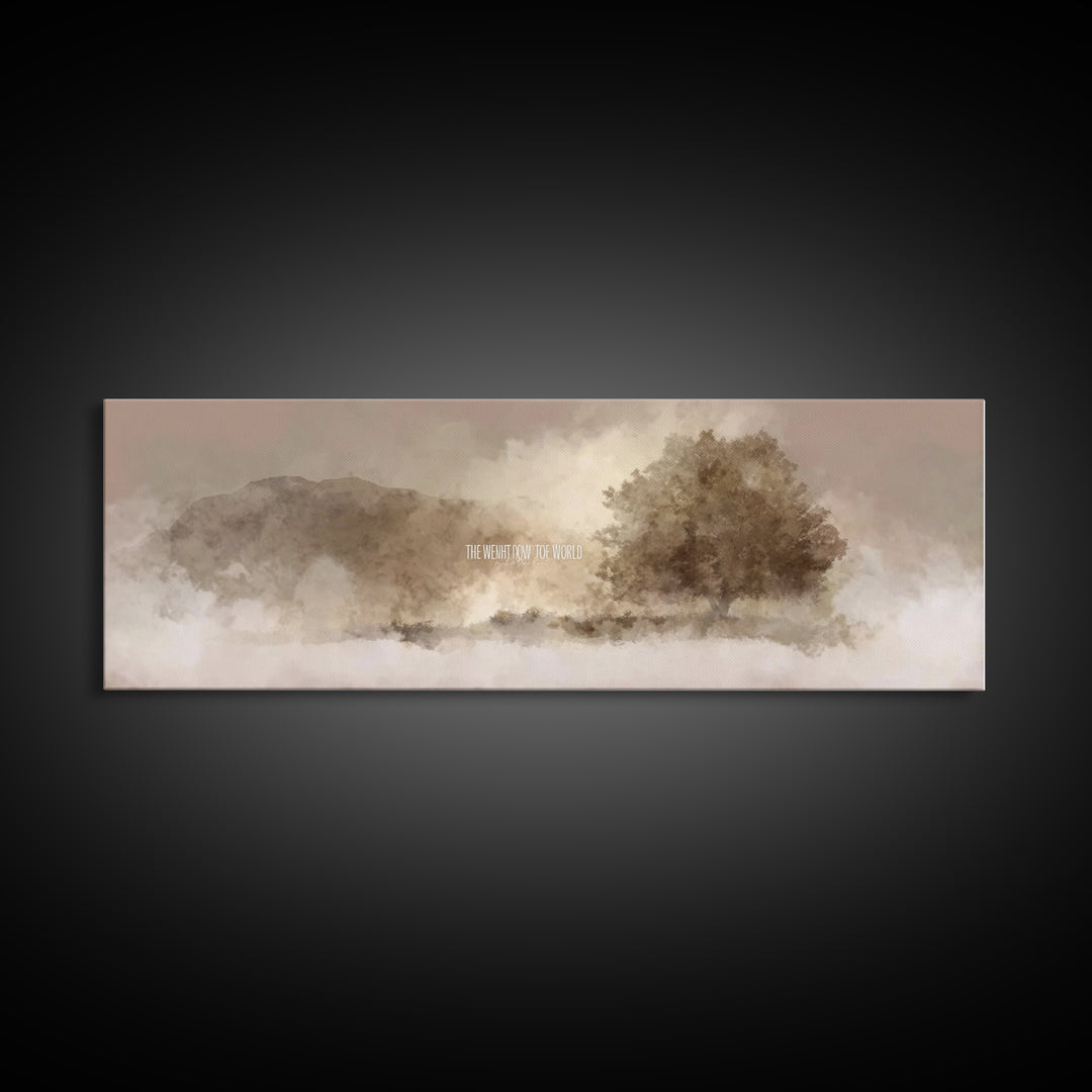 Valley Of His Light, Framed Canvas Print, Christian Art Canvas, Panoramic Painting, Christian Wall Art, Christian Art Gift, Subtle Christia