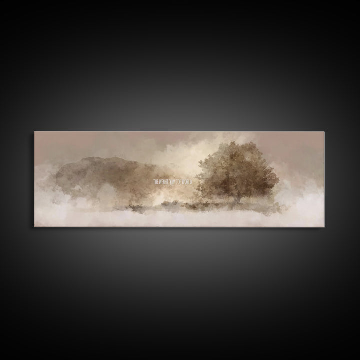 Valley Of His Light, Framed Canvas Print, Christian Art Canvas, Panoramic Painting, Christian Wall Art, Christian Art Gift, Subtle Christia
