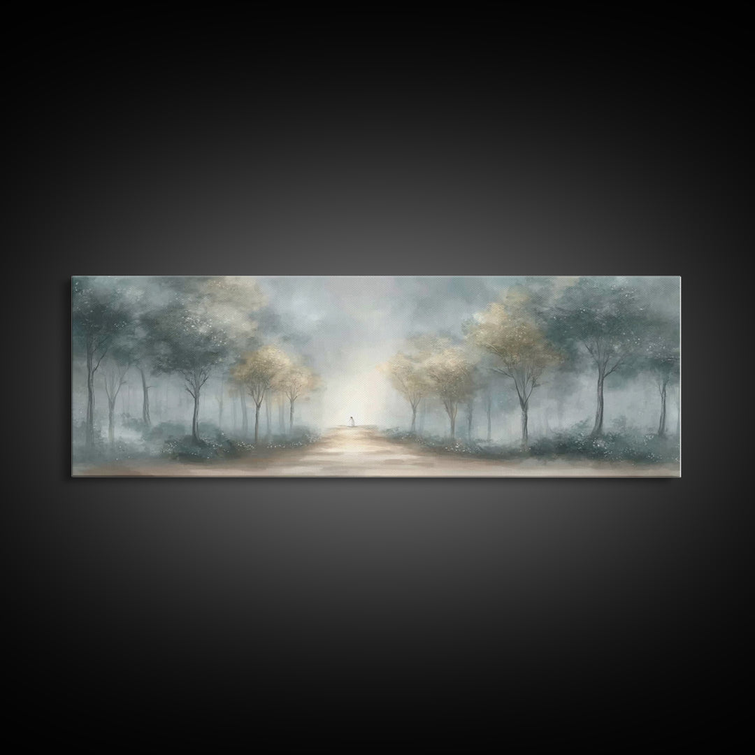 Light Of The Way, Framed Canvas Print, Panoramic Art, Christian Wall Art, Christian Art Canvas, Modern Christian Art, Jesus Painting, Chris