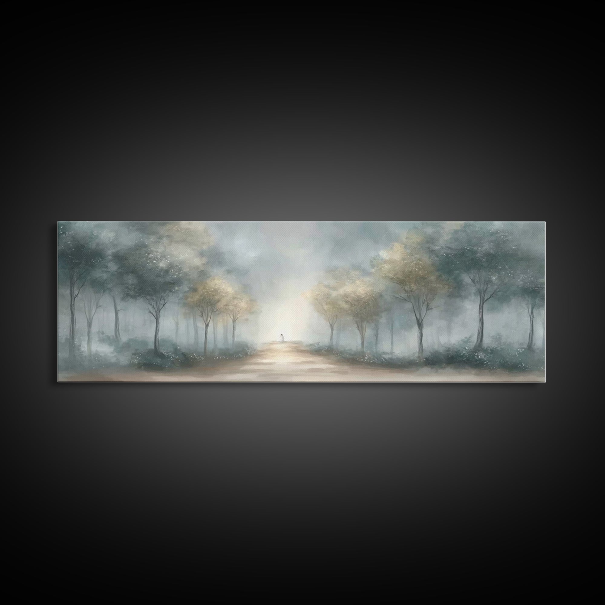 Light Of The Way, Framed Canvas Print, Panoramic Art, Christian Wall Art, Christian Art Canvas, Modern Christian Art, Jesus Painting, Chris