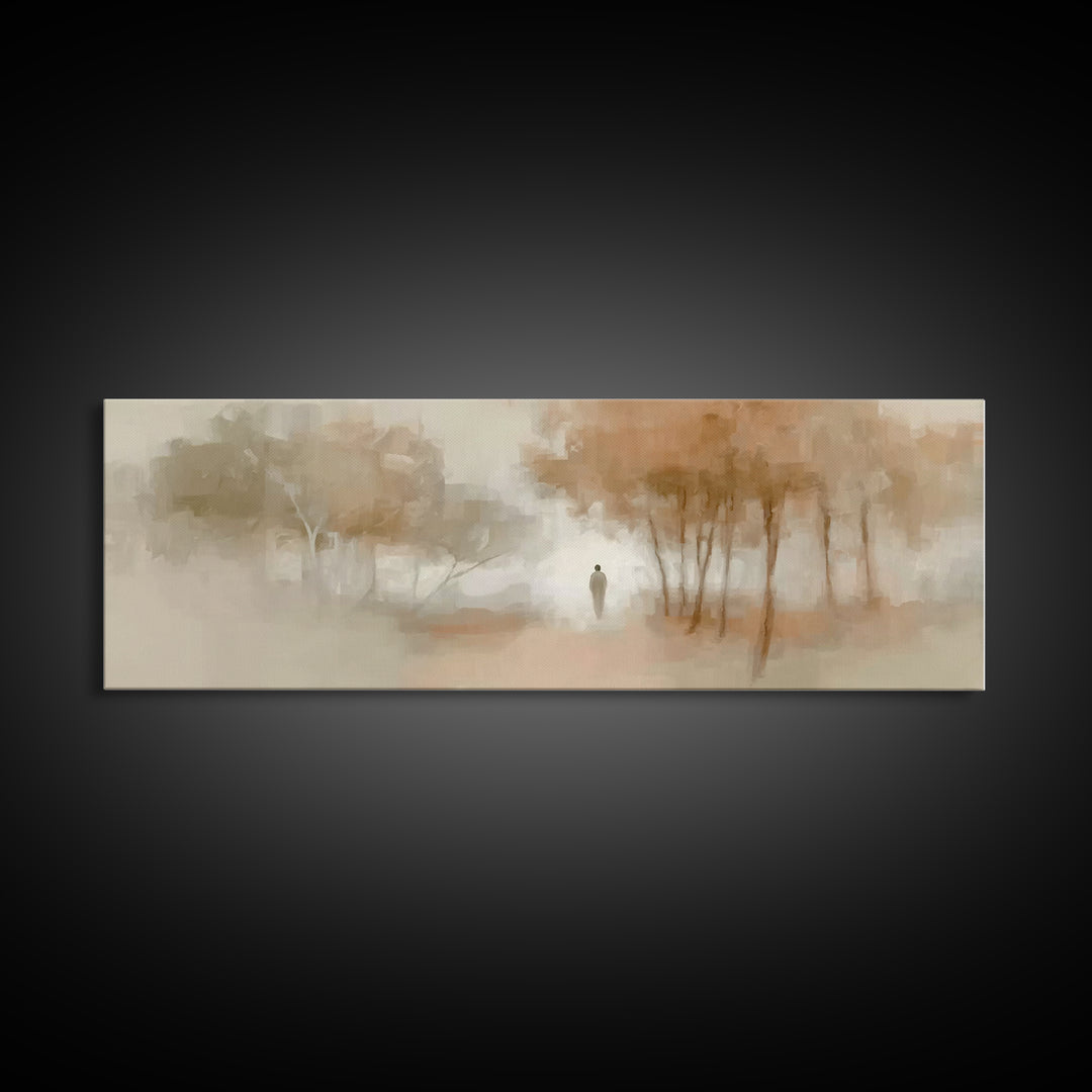 Autumn Grace Path | Framed Canvas Print | Panoramic Painting | Christian Art Canvas | Christian Art Work | Modern Christian Art | Christian
