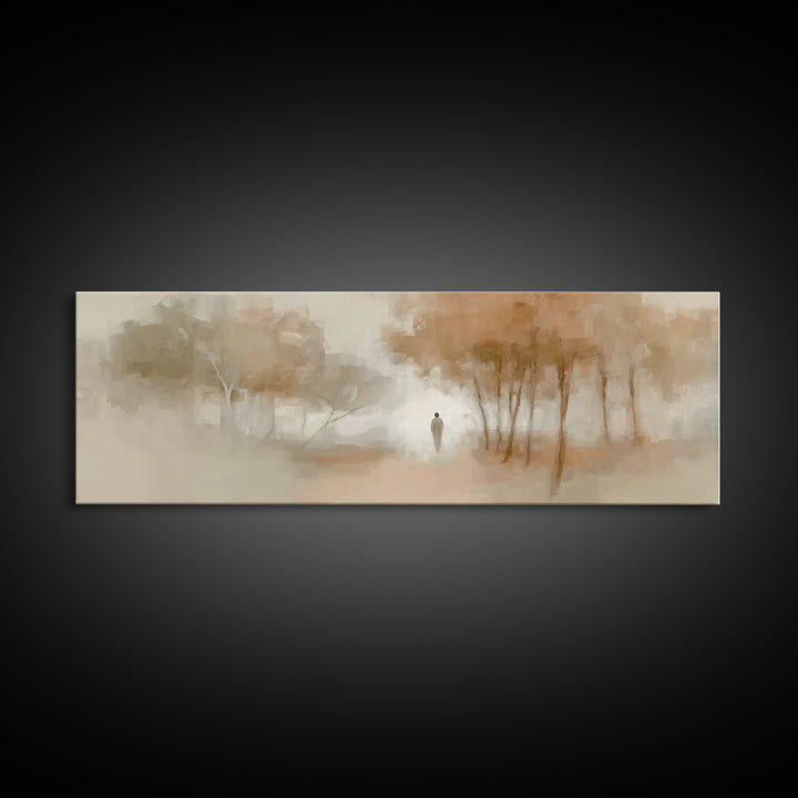 Autumn Grace Path | Framed Canvas Print | Panoramic Painting | Christian Art Canvas | Christian Art Work | Modern Christian Art | Christian