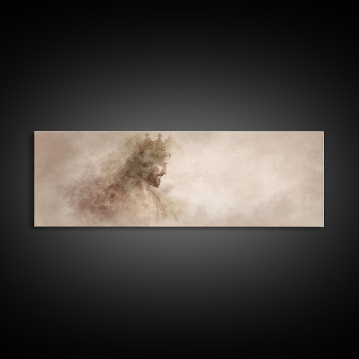 Silent Reverence, Framed Canvas Print, Christian Art Canvas, Christian Wall Art, Panoramic Wall Art, Christmas Art, Christian Gift