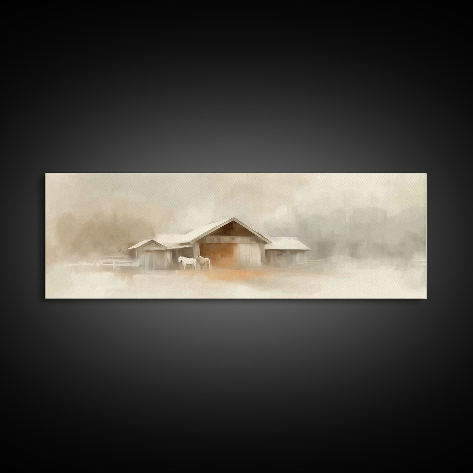 Path Of Blessing, Framed Canvas Print, Panoramic Painting, Christian Art Canvas, Christian Wall Art, Jesus Painting, Christian Art