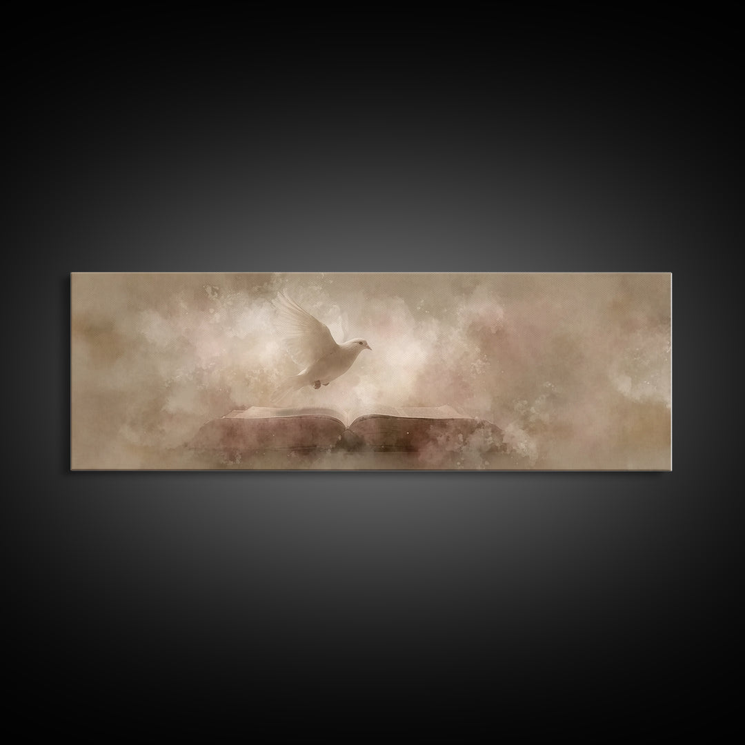 Breath Of Heaven – Framed Canvas Print – Panoramic Frame – Christian Wall Art – Subtle Christian Art – Christian Art Canvas – Christian Chr