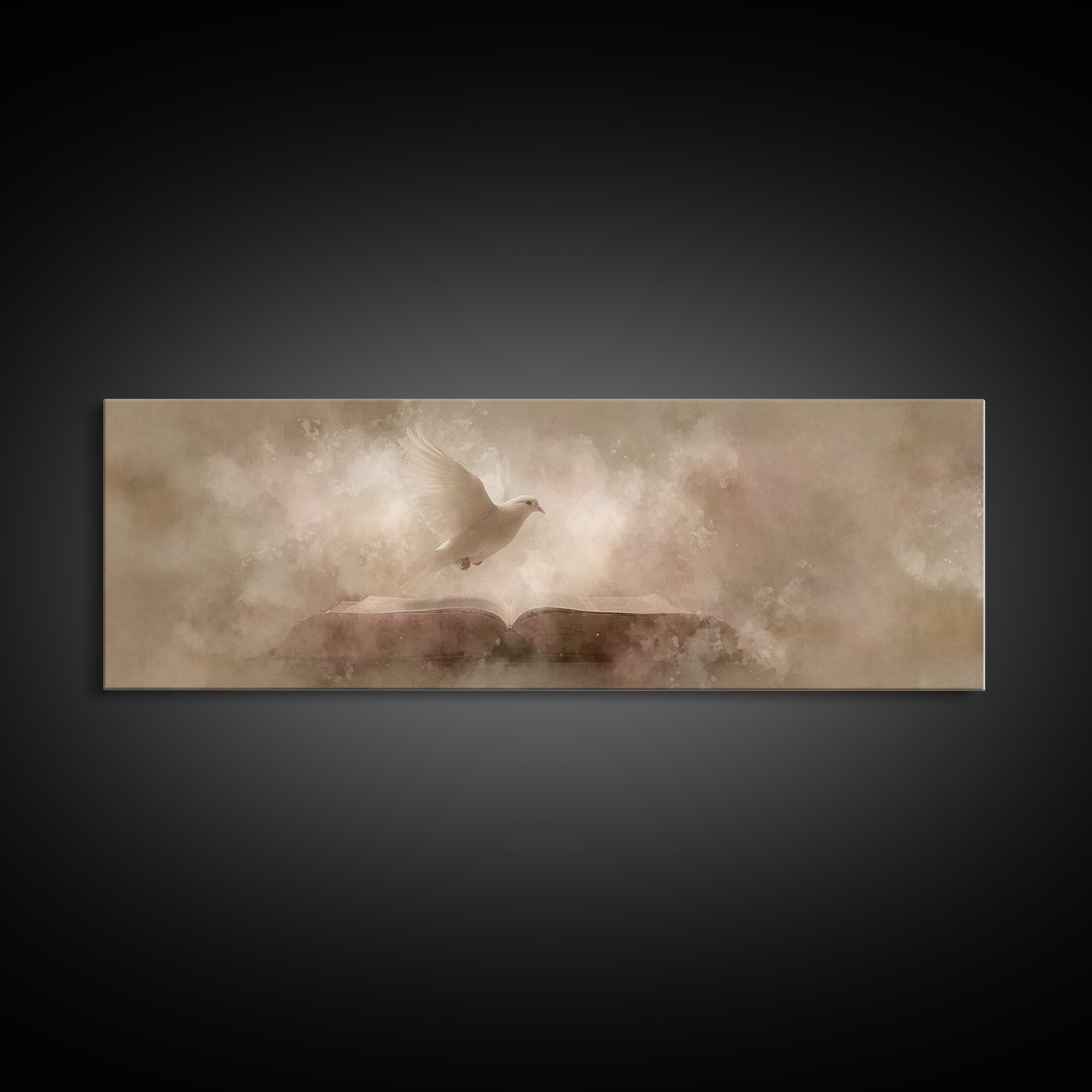 Breath Of Heaven – Framed Canvas Print – Panoramic Frame – Christian Wall Art – Subtle Christian Art – Christian Art Canvas – Christian Chr