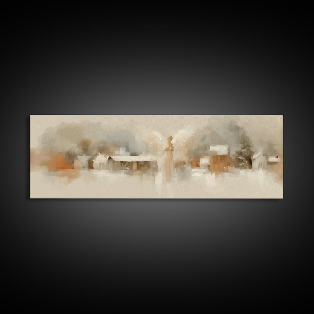 Innocent Prayer | Framed Canvas Print | Christian Wall Art | Panoramic Print | Christian Art Canvas | Christmas Wall Art | Christian Gift I