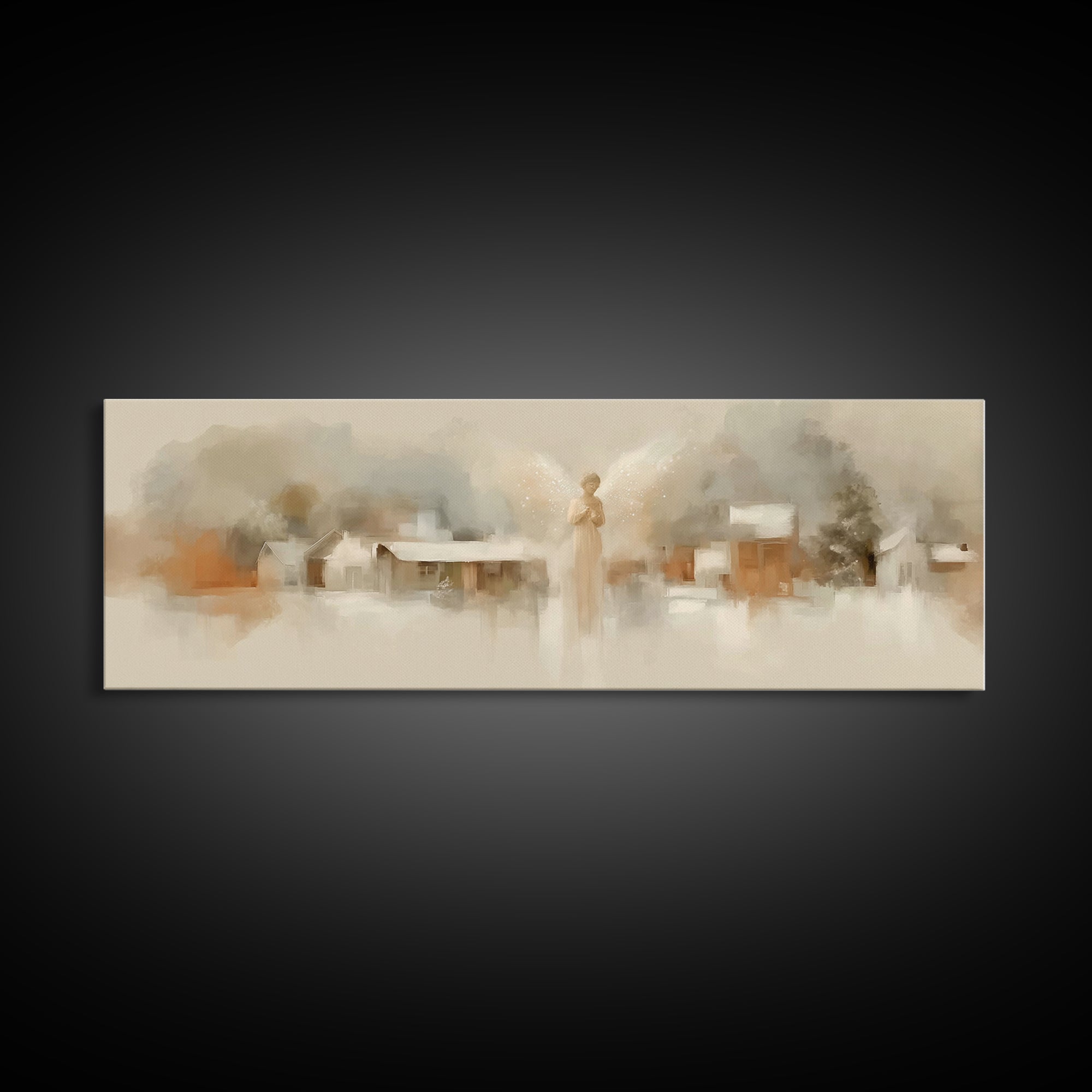 Innocent Prayer | Framed Canvas Print | Christian Wall Art | Panoramic Print | Christian Art Canvas | Christmas Wall Art | Christian Gift I