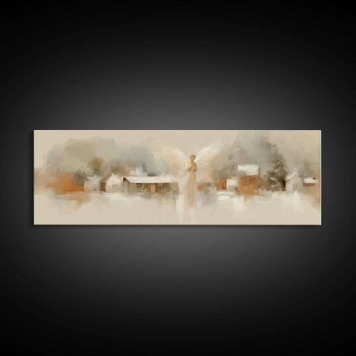 Innocent Prayer | Framed Canvas Print | Christian Wall Art | Panoramic Print | Christian Art Canvas | Christmas Wall Art | Christian Gift I