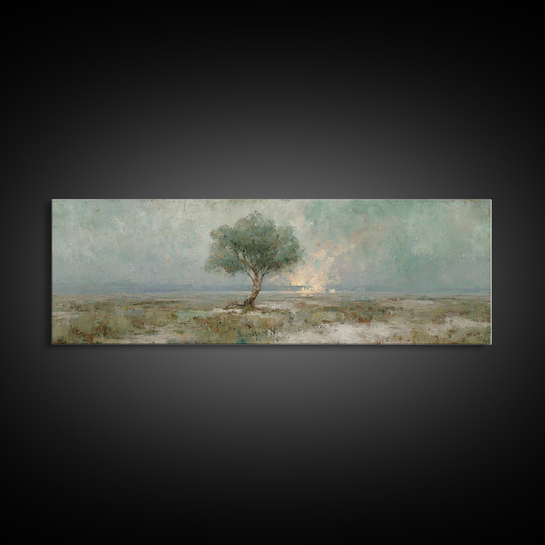 Tree Of Promise, Framed Canvas Print, Panoramic Art, Christian Art Canvas, Christian Wall Art, Christian Painting, Christmas Art