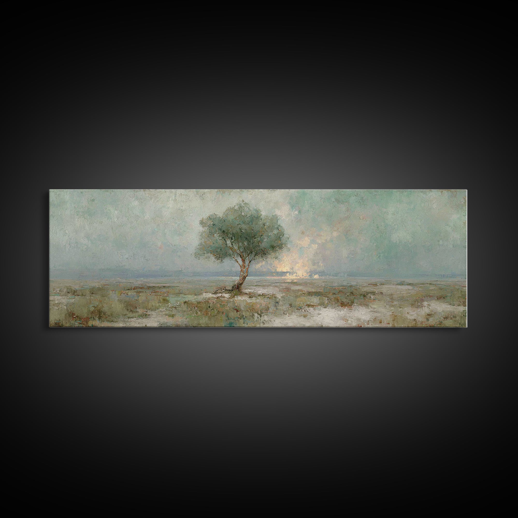 Tree Of Promise, Framed Canvas Print, Panoramic Art, Christian Art Canvas, Christian Wall Art, Christian Painting, Christmas Art
