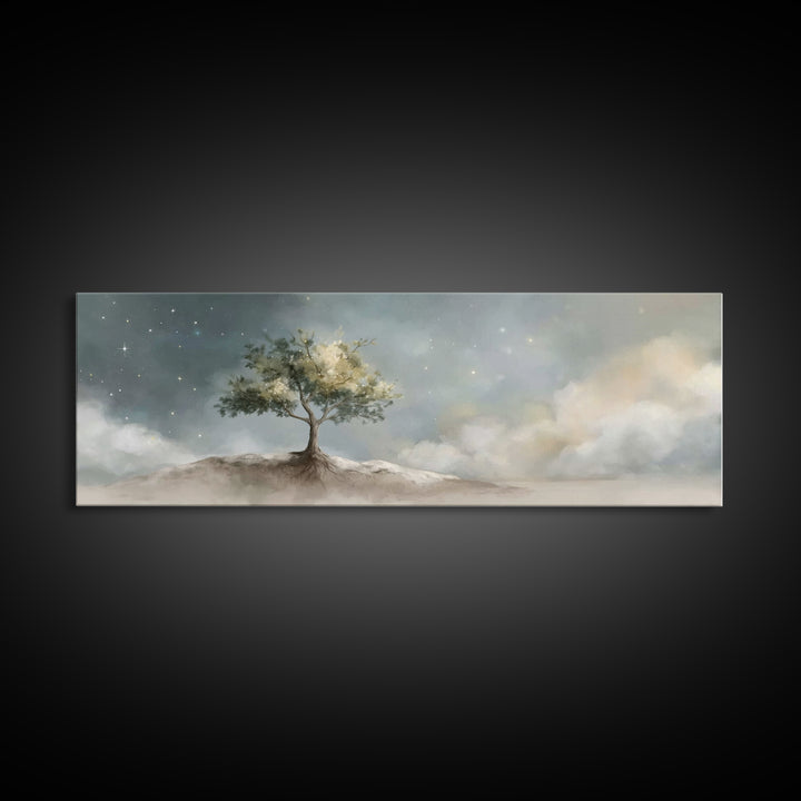 Stillness Of Hope – Framed Canvas Print – Panoramic Wall Art – Christian Art Canvas – Christian Wall Art – Christian Painting – Christmas A