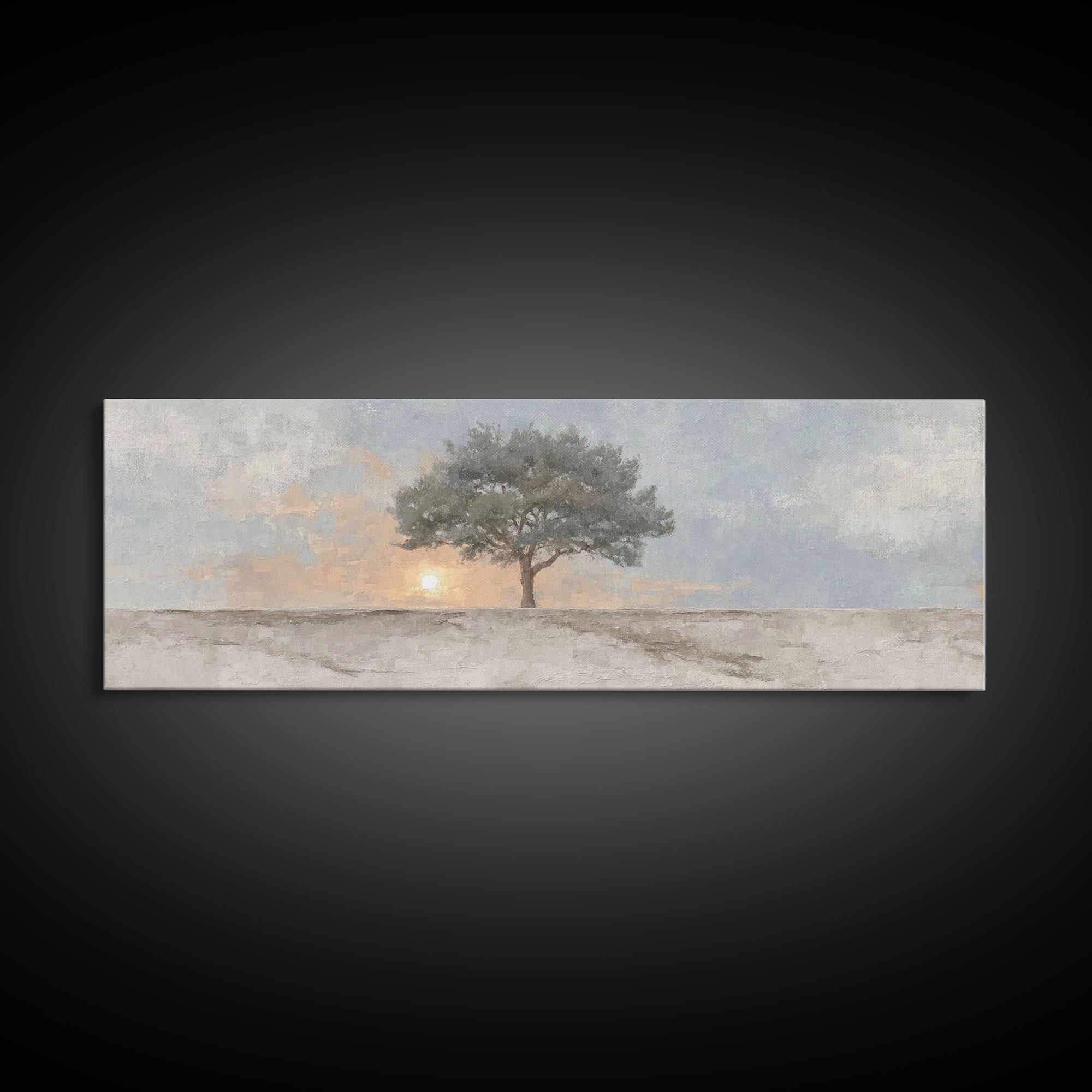 Starry Night Roots | Framed Canvas Print | Panoramic Frame | Christian Art Canvas | Christian Wall Art | Christian Painting | Christmas Art