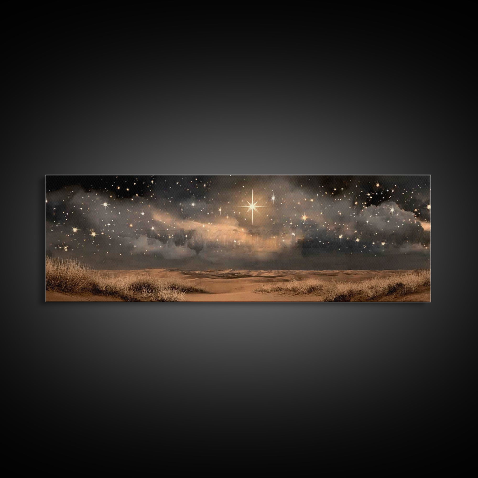 Promise In The Sky – Framed Canvas Print – Christian Art Canvas – Panoramic Wall Art – Christmas Art – Christian Wall Art – Christian Chris
